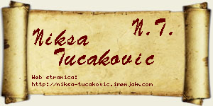 Nikša Tucaković vizit kartica